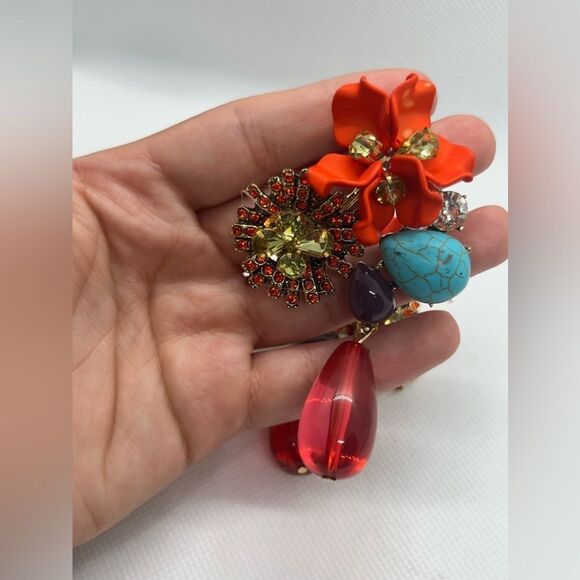 Zara Vibrant Floral Statement Earrings - Picture 12 of 17